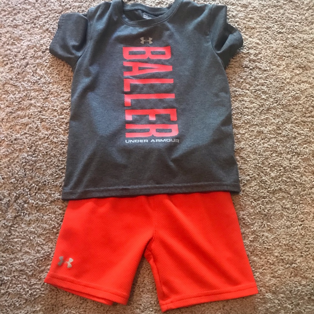 Under Armor shorts and tee set